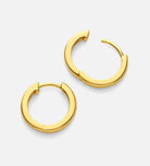 Tube Medium Hoops in Gold