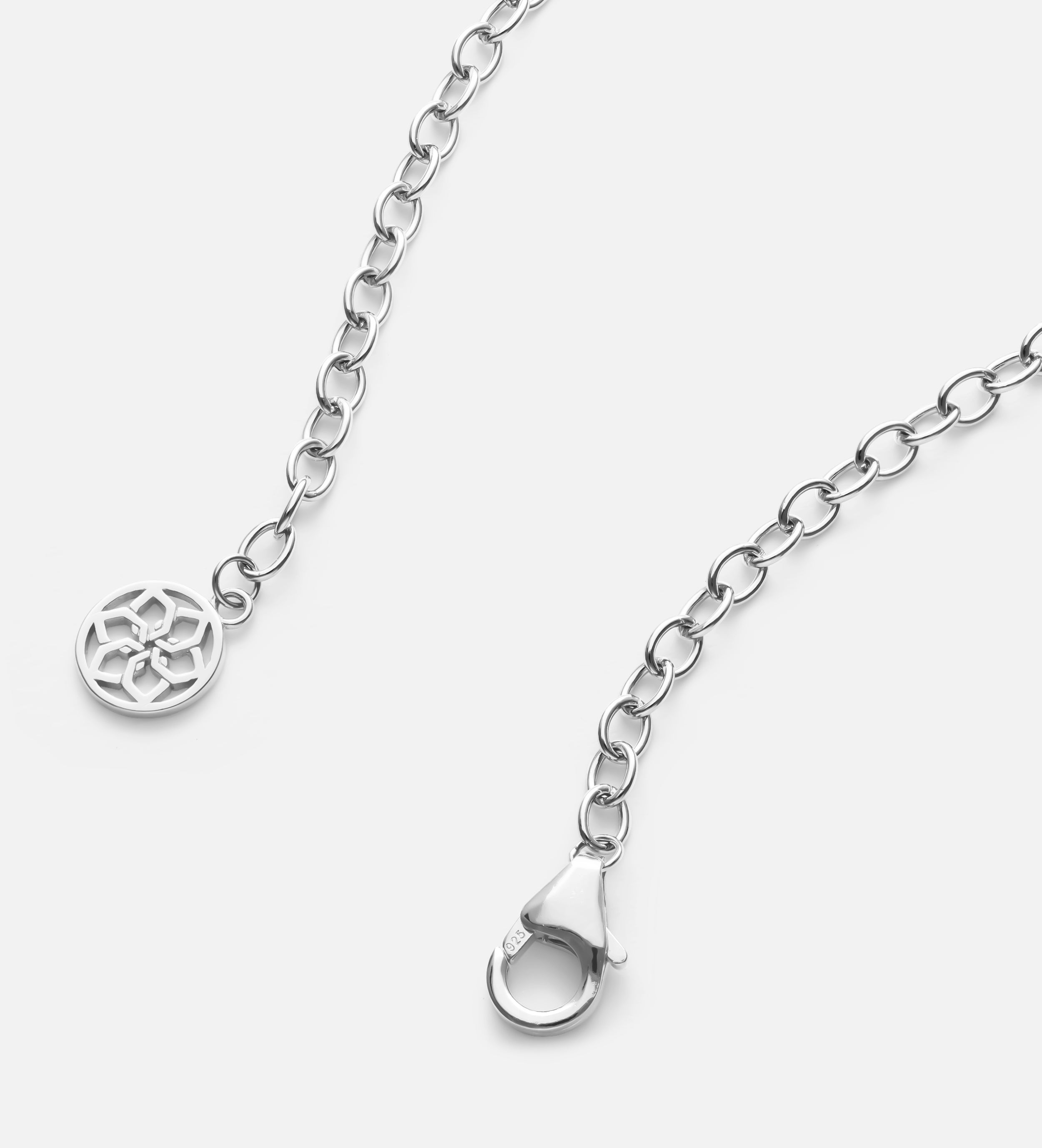 Turquoise Heart Chain Bracelet in Silver