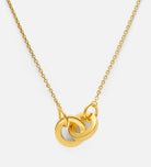 Two Rings Necklace in Gold