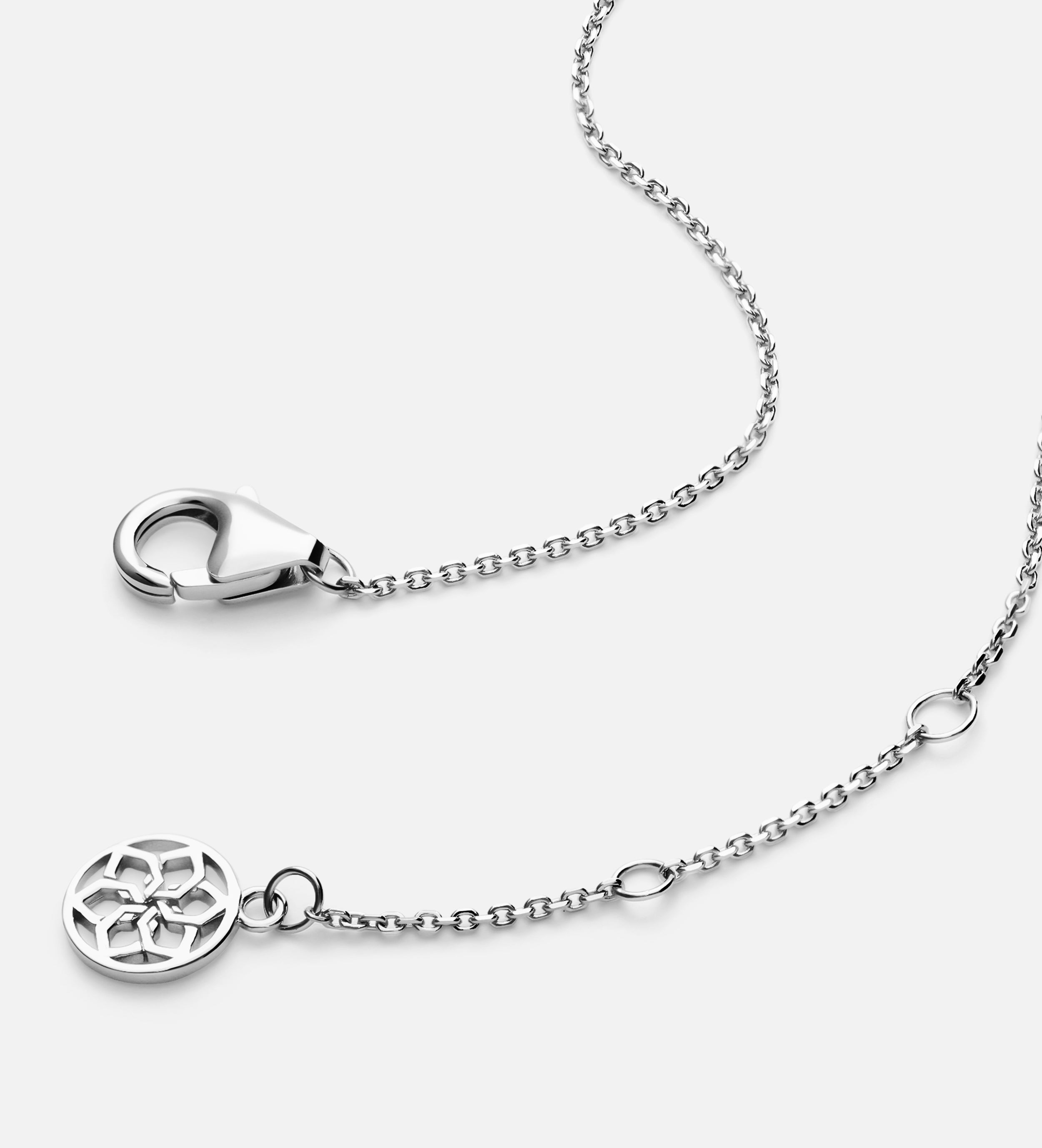 Two Rings Necklace in Silver