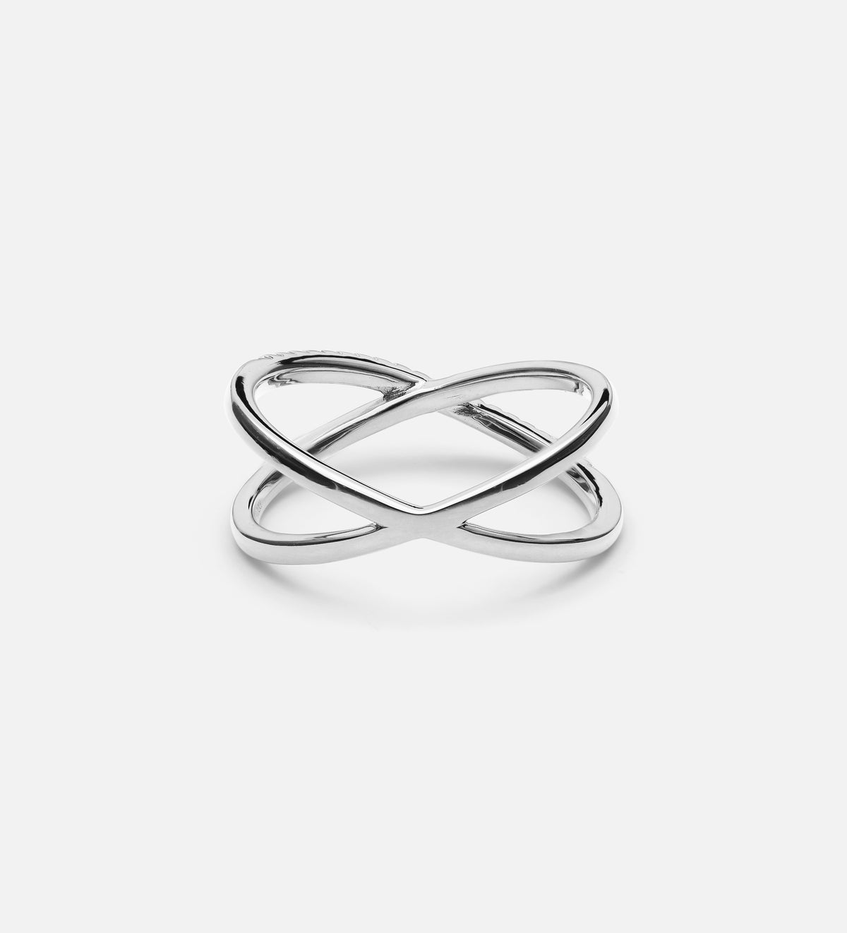 X Ring in Rhodium Plating on 925 Silver - Ash & Harry
