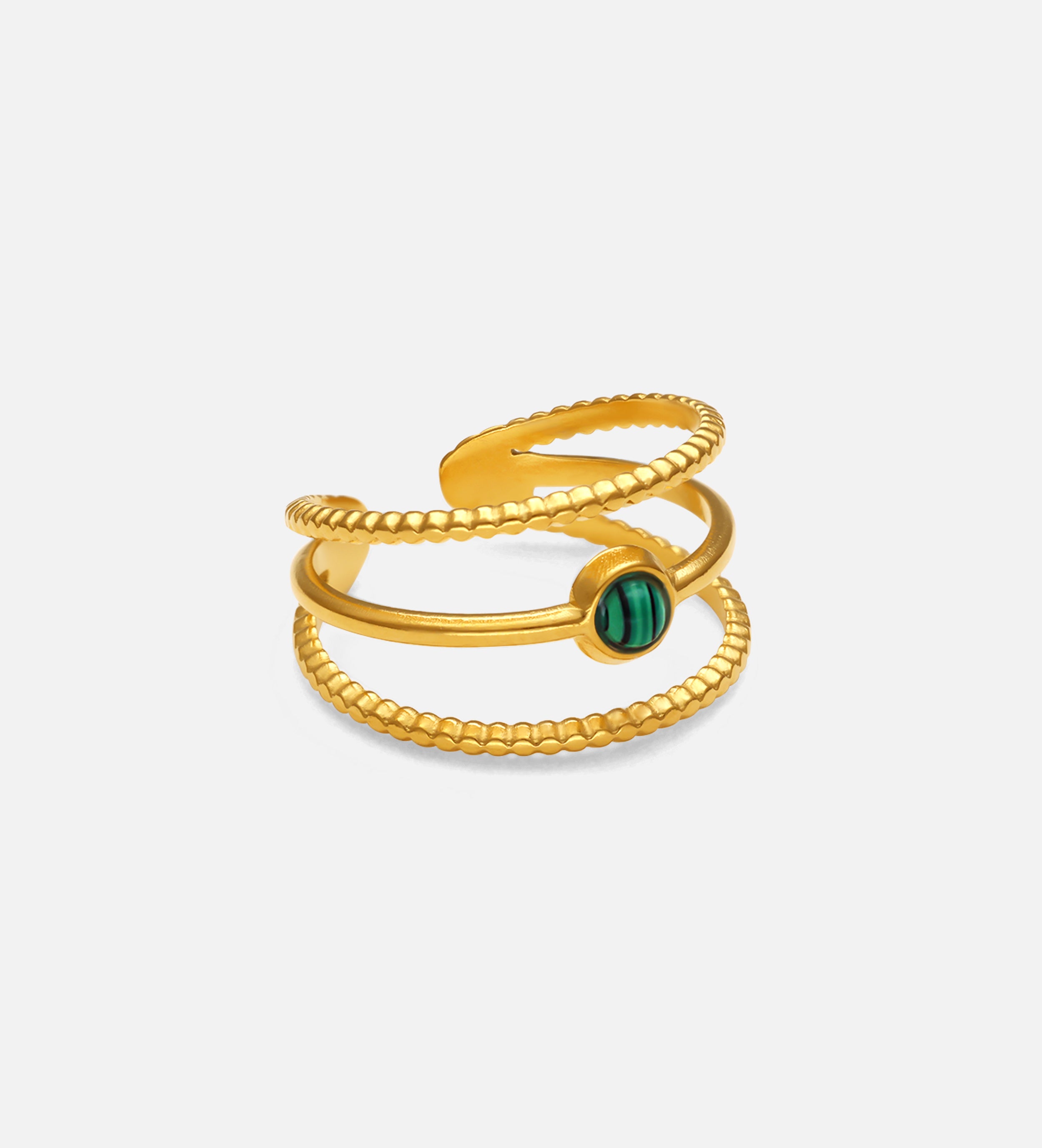 Orbit Malachite Ring