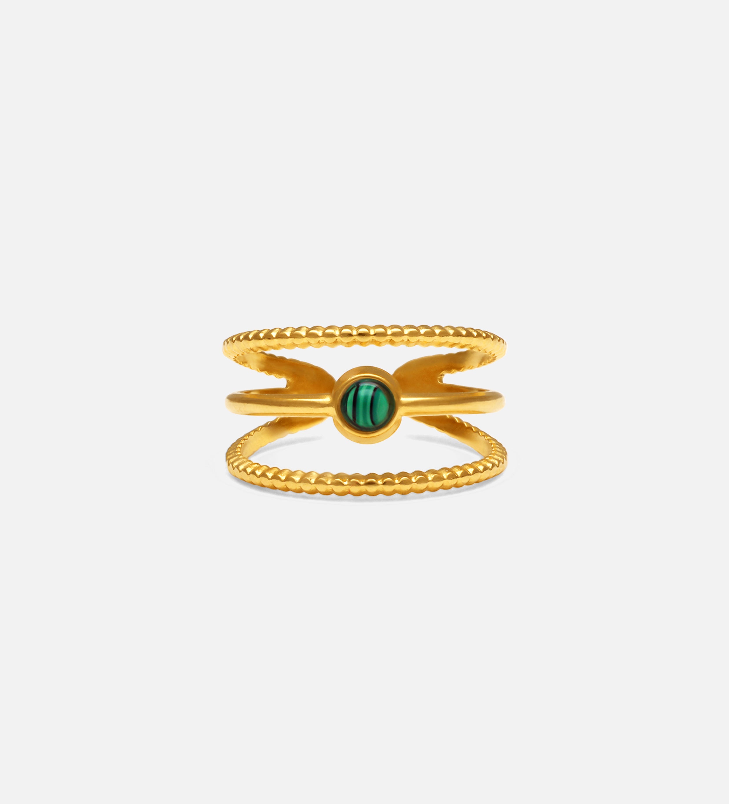 Orbit Malachite Ring