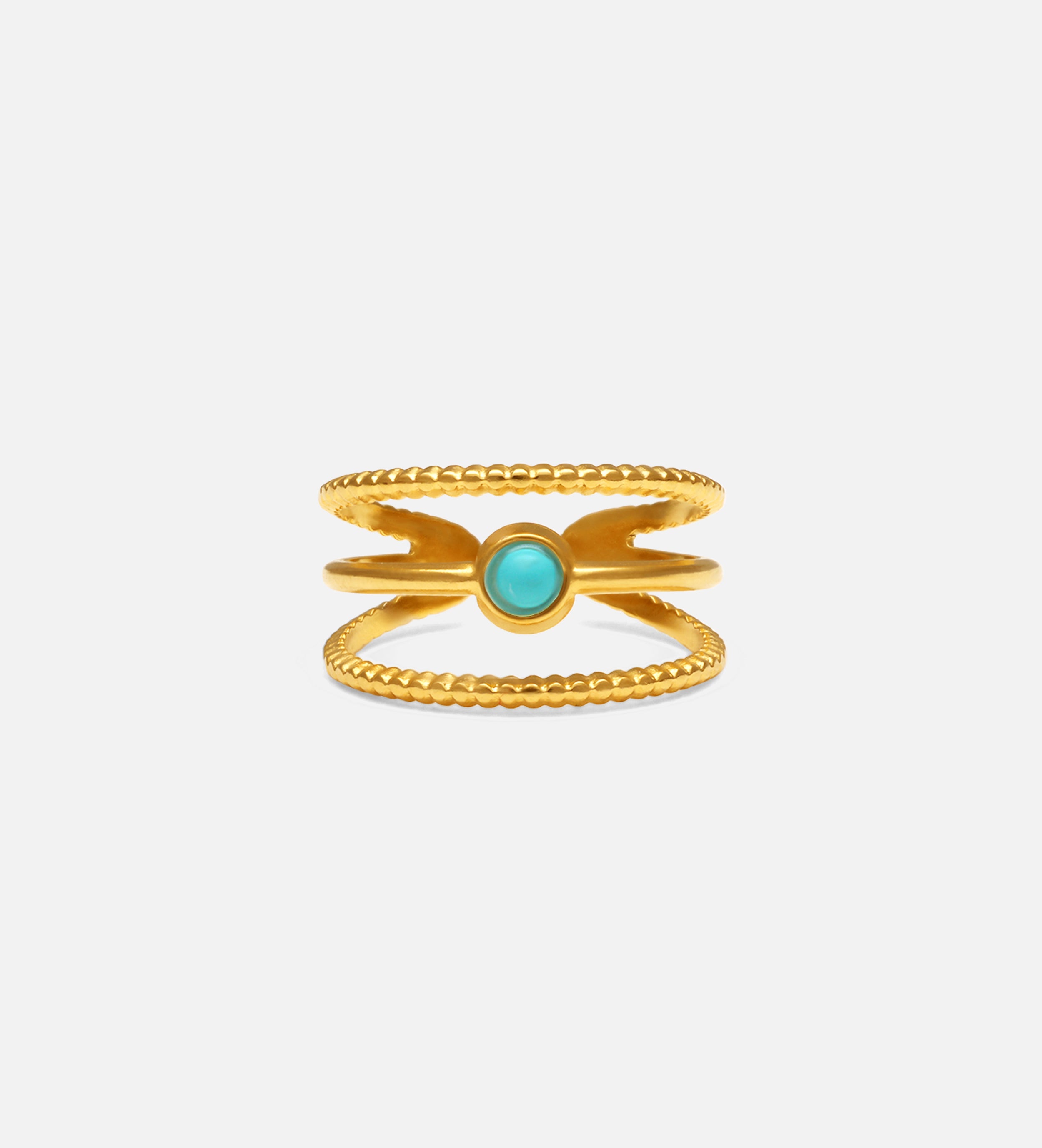 Orbit Pine Stone Ring