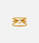 Orbit White Marble Ring