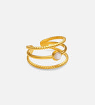 Orbit White Marble Ring