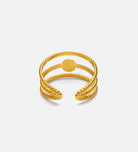 Orbit White Marble Ring