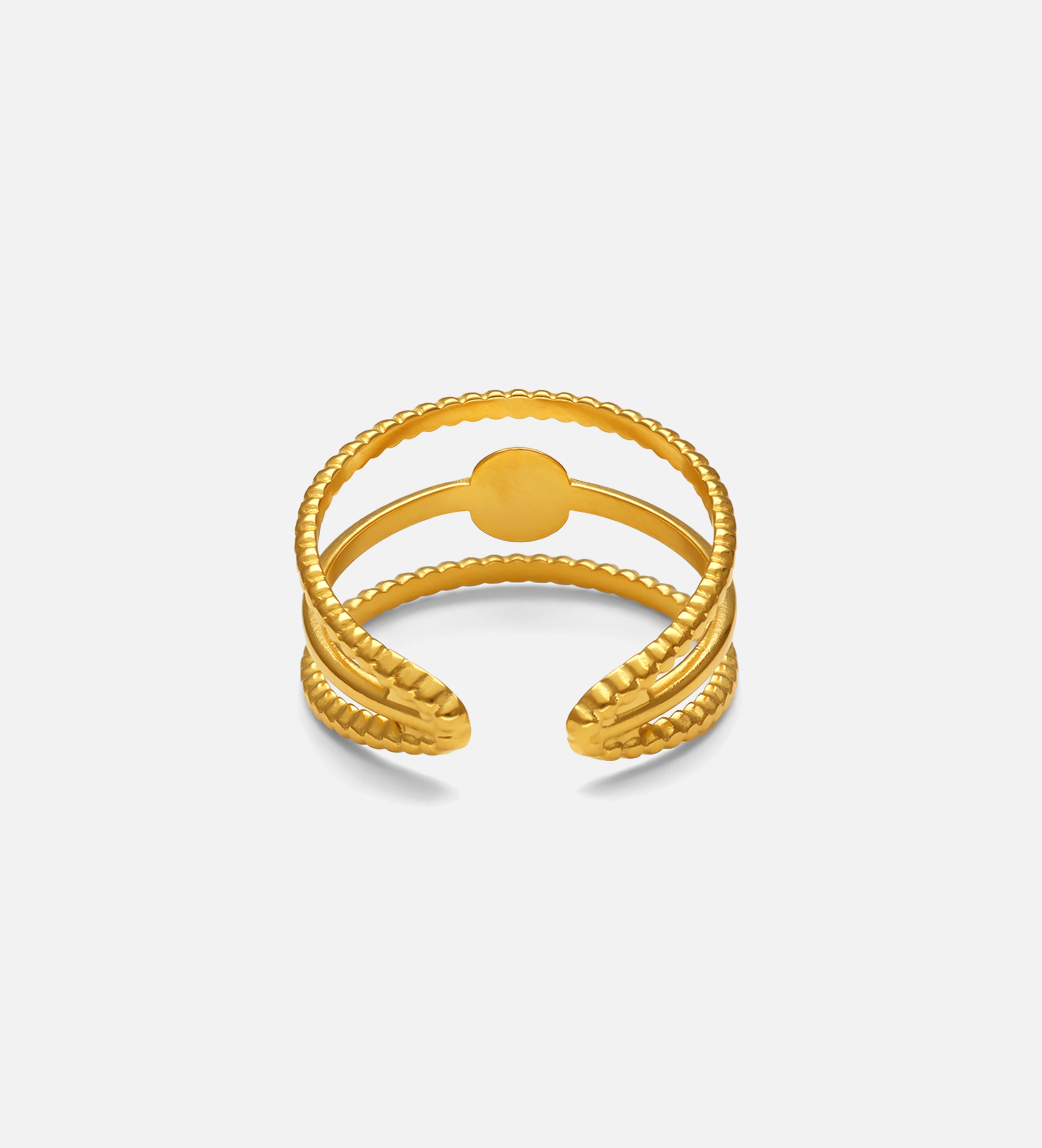 Orbit White Marble Ring