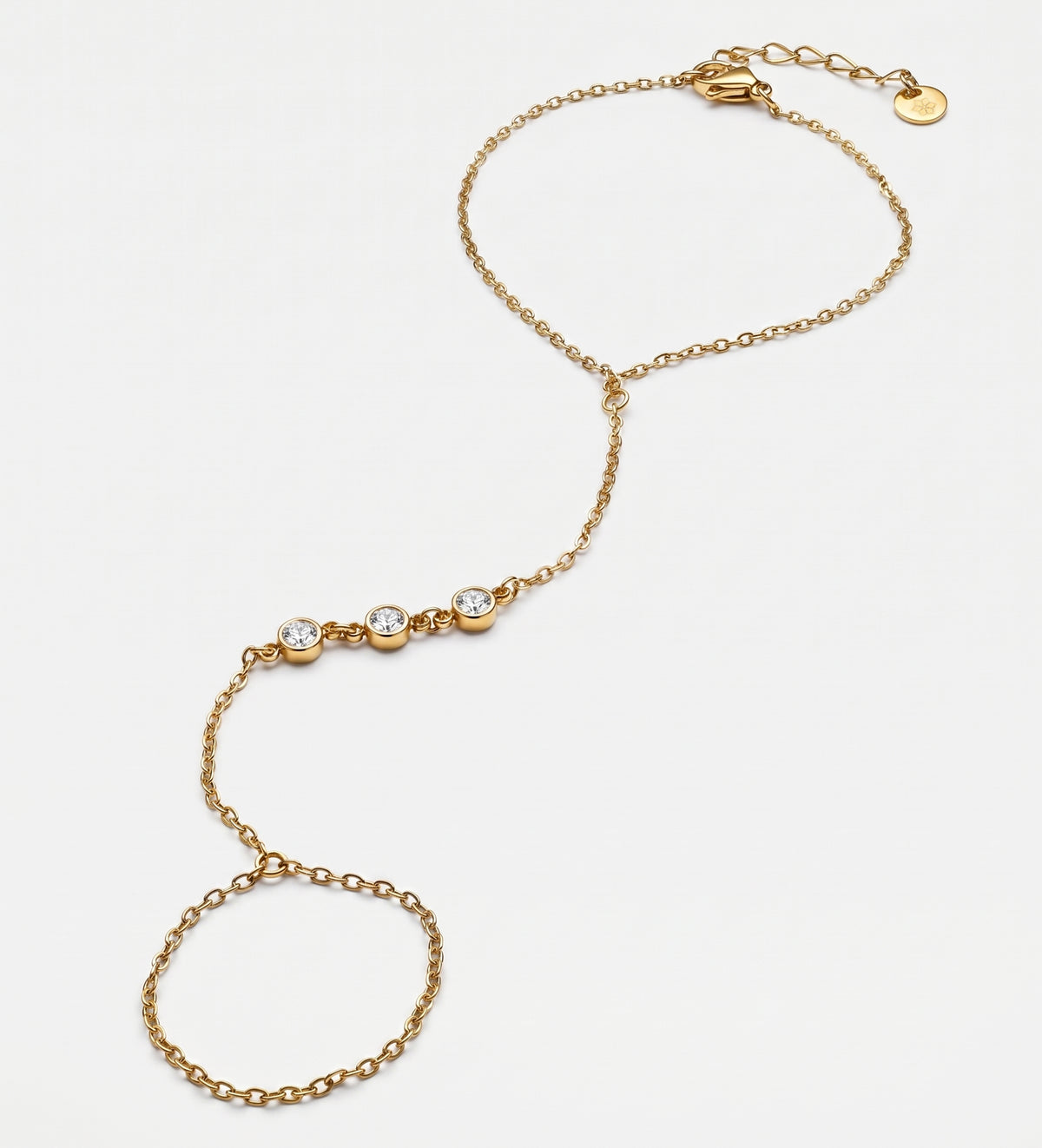 Orion Starline Hand Chain in Gold With High Quality Simulated Diamonds - Ash & Harry