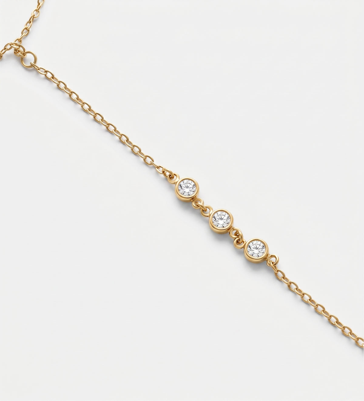 Orion Starline Hand Chain in Gold With High Quality Simulated Diamonds - Ash & Harry