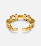 Pave Link Chain Ring