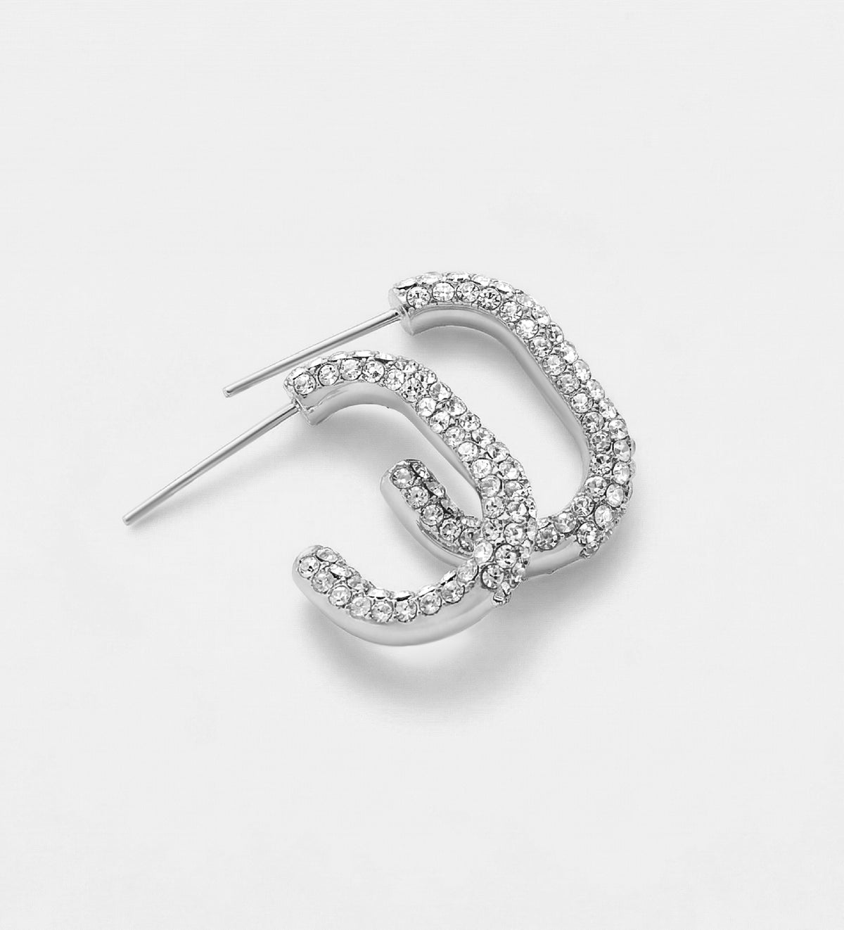 Pavé Oval Hoops High Quality Simulated Diamonds - Ash & Harry