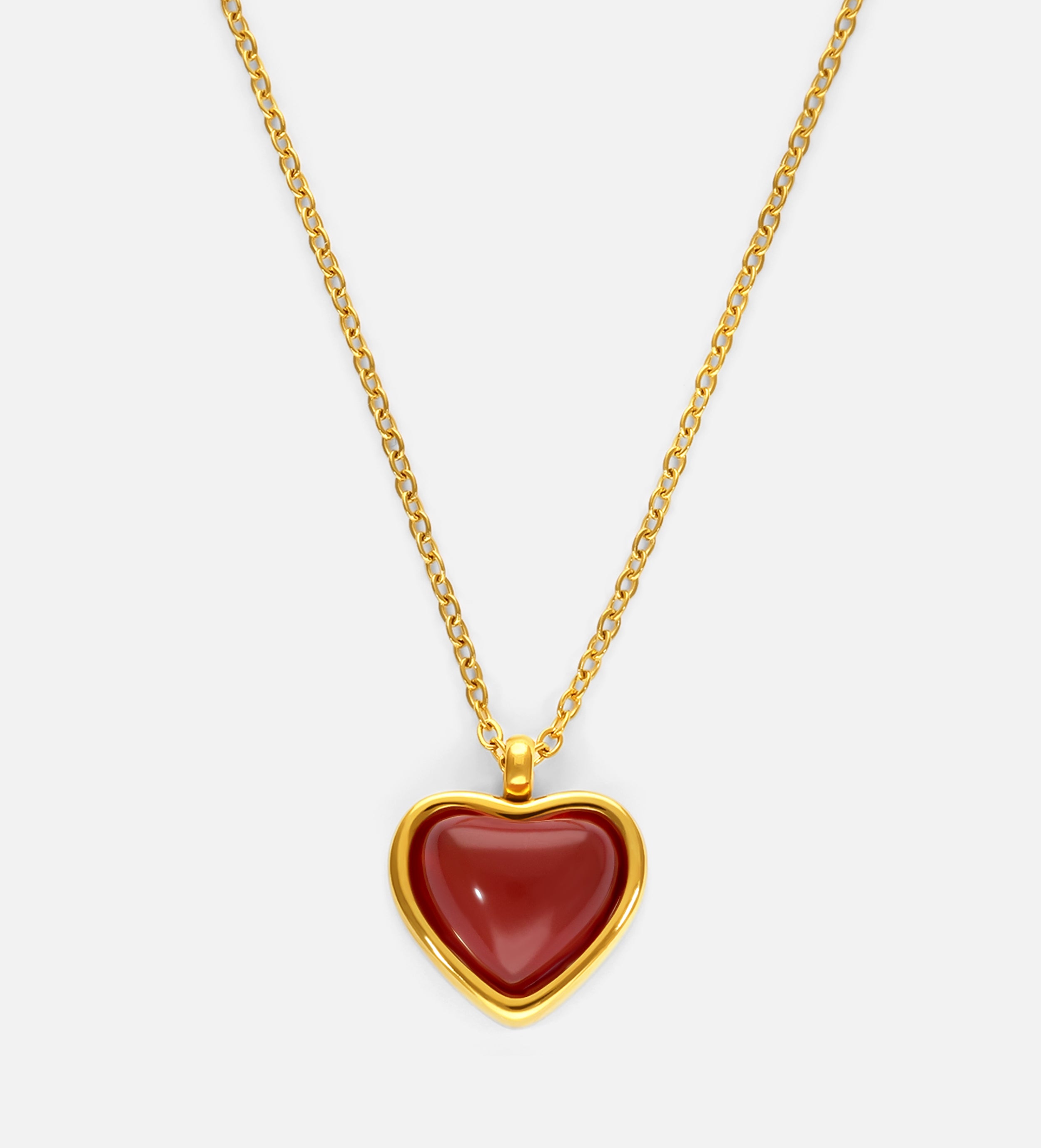 Red Carnelian Heart Necklace