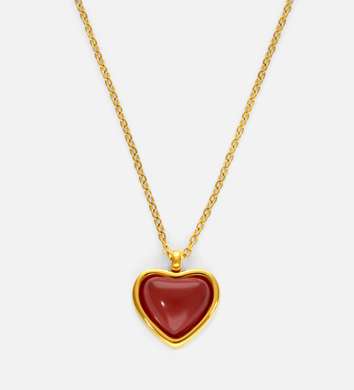 Red Carnelian Heart Necklace - Ash & Harry