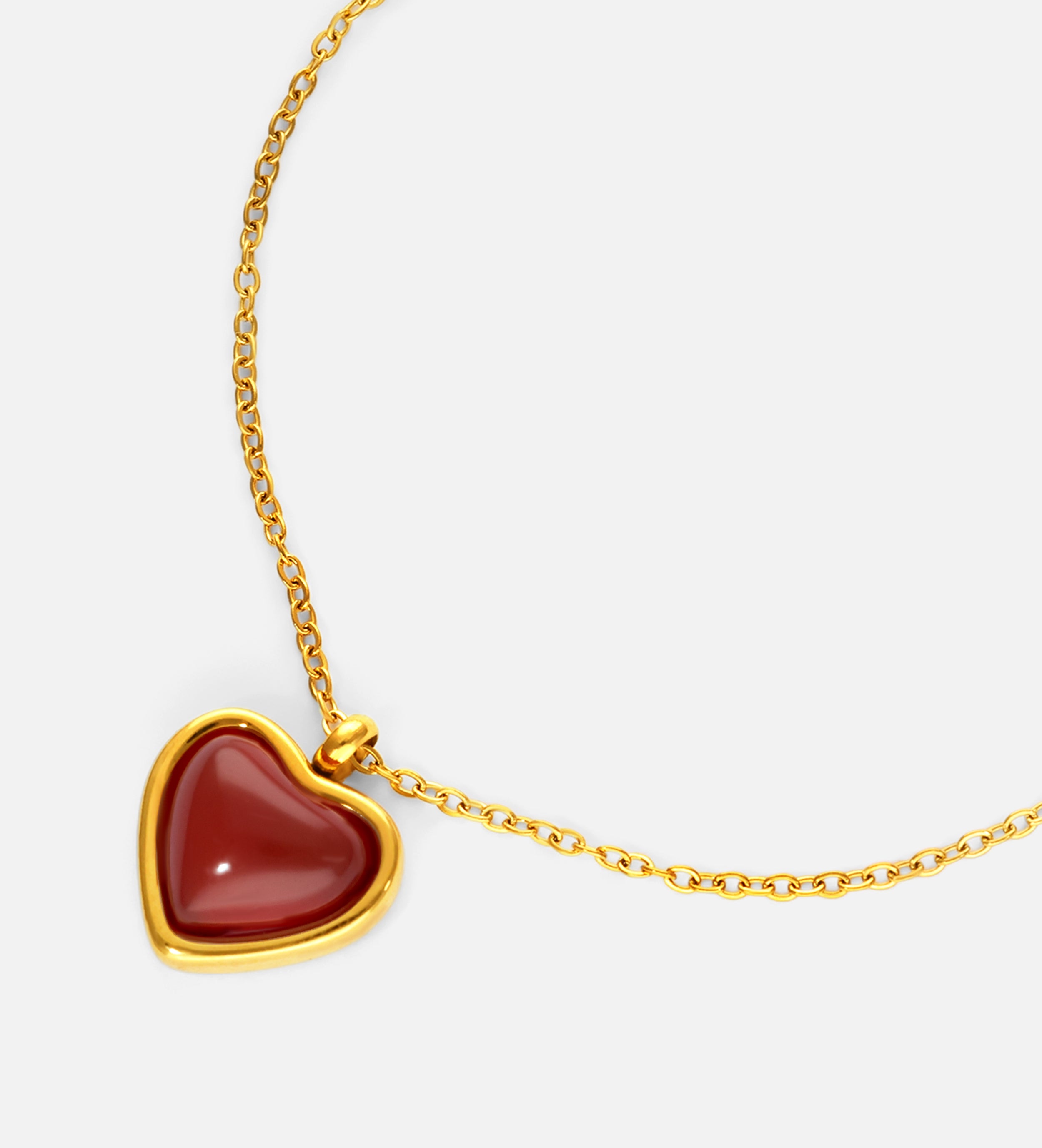 Red Carnelian Heart Necklace