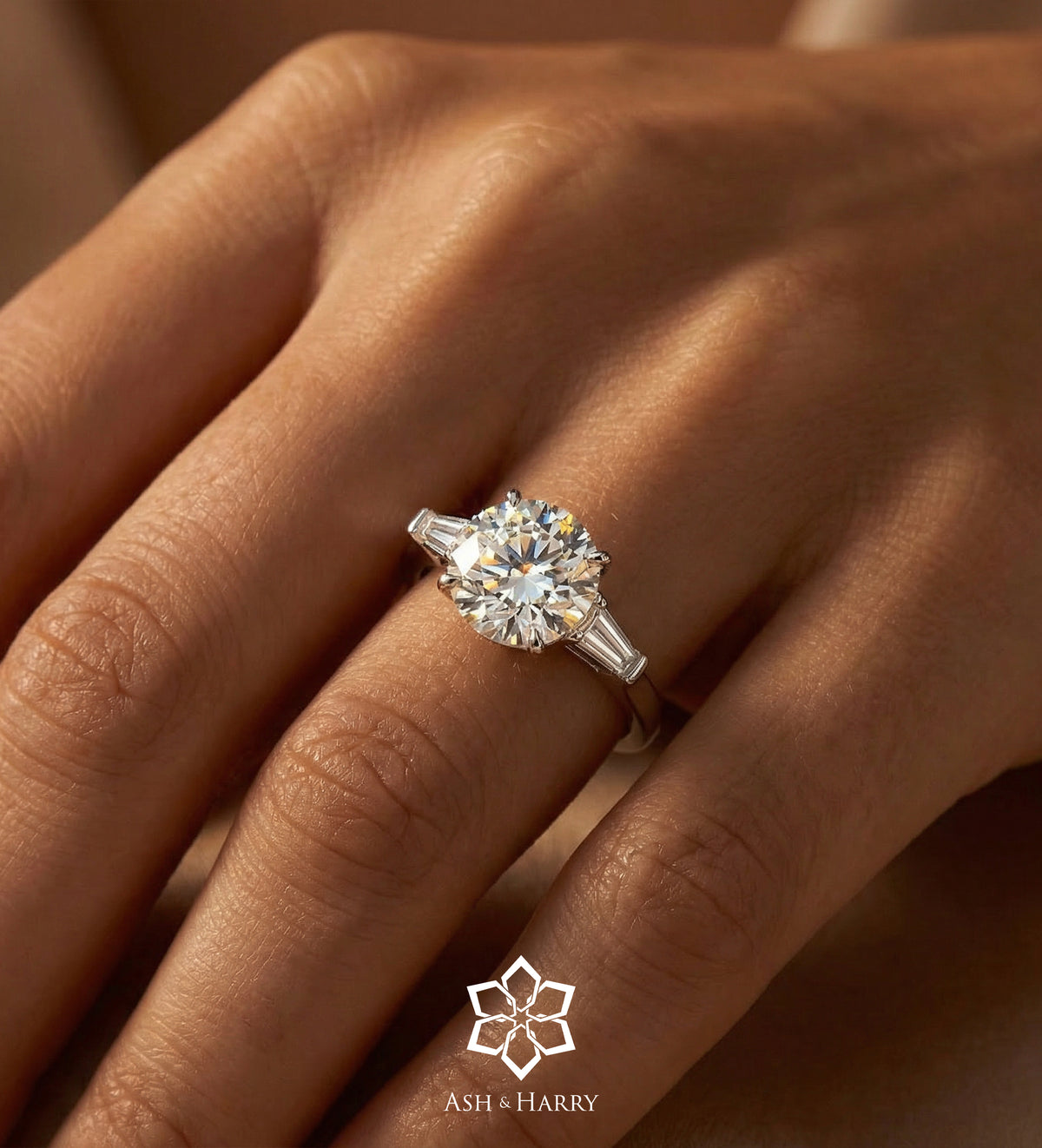 Regal Solitaire Ring In 925 Silver High Quality Simulated Diamonds - Ash & Harry