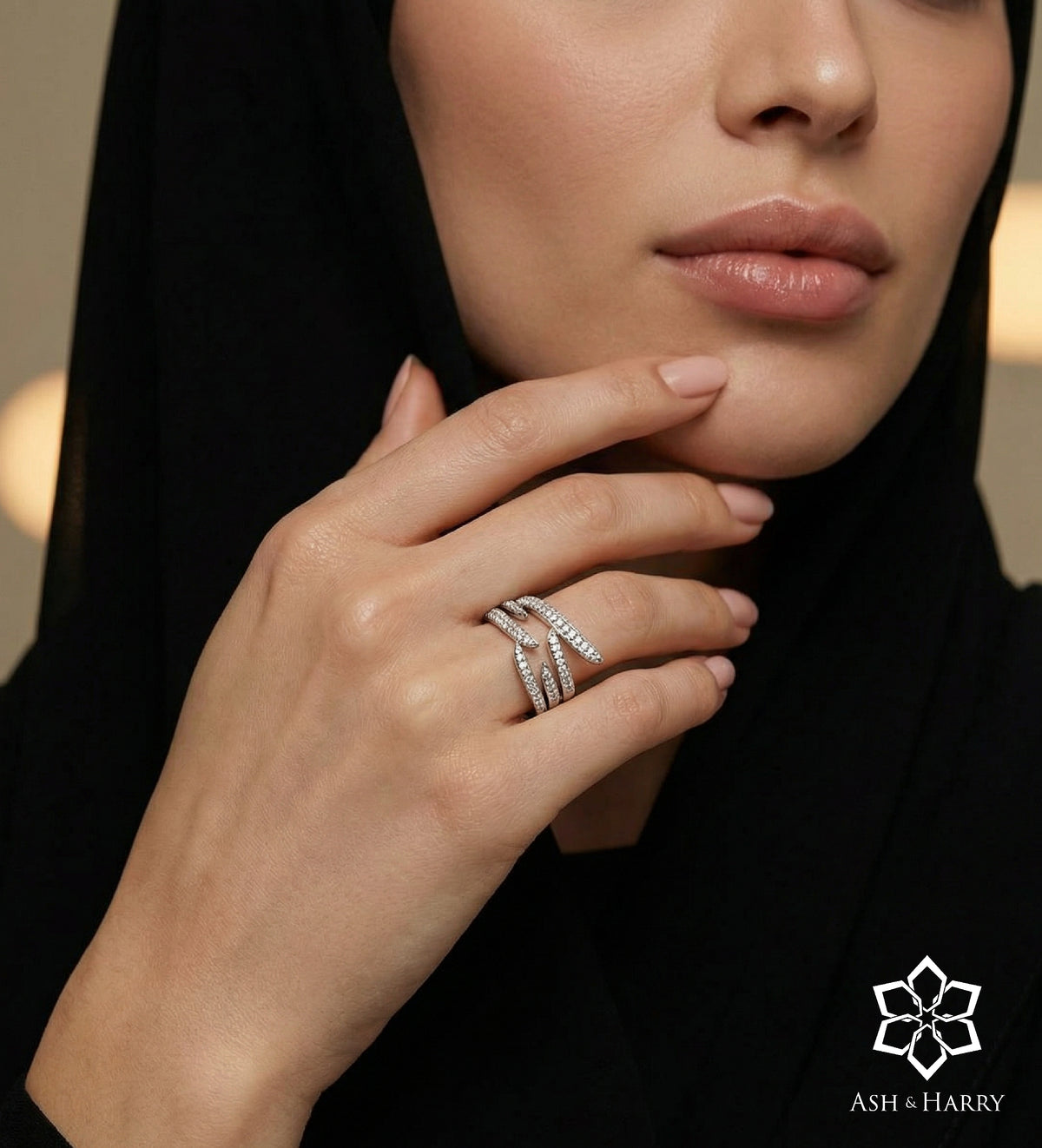 Serpent Twist Ring In 925 Silver High Quality Simulated Diamonds - Ash & Harry