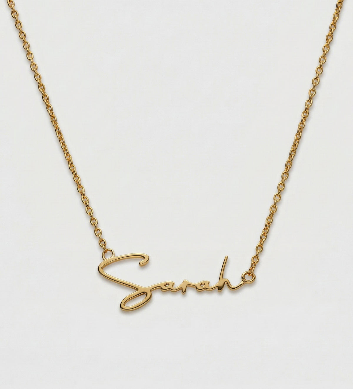 Signature Script Name Necklace in 18K Gold Plating on 925 Silver - Ash & Harry