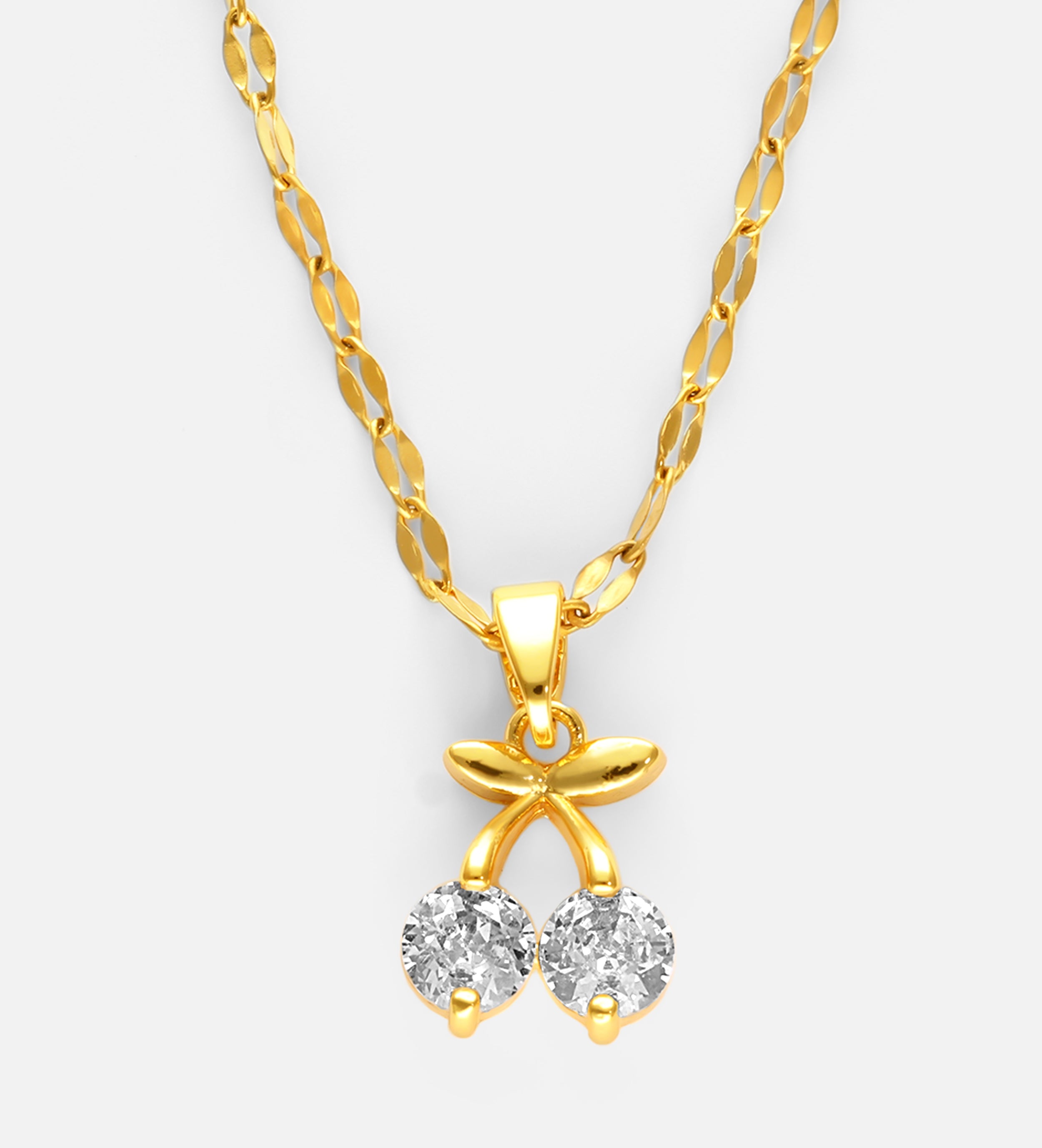 Sparkling Crystal Cherry Necklace