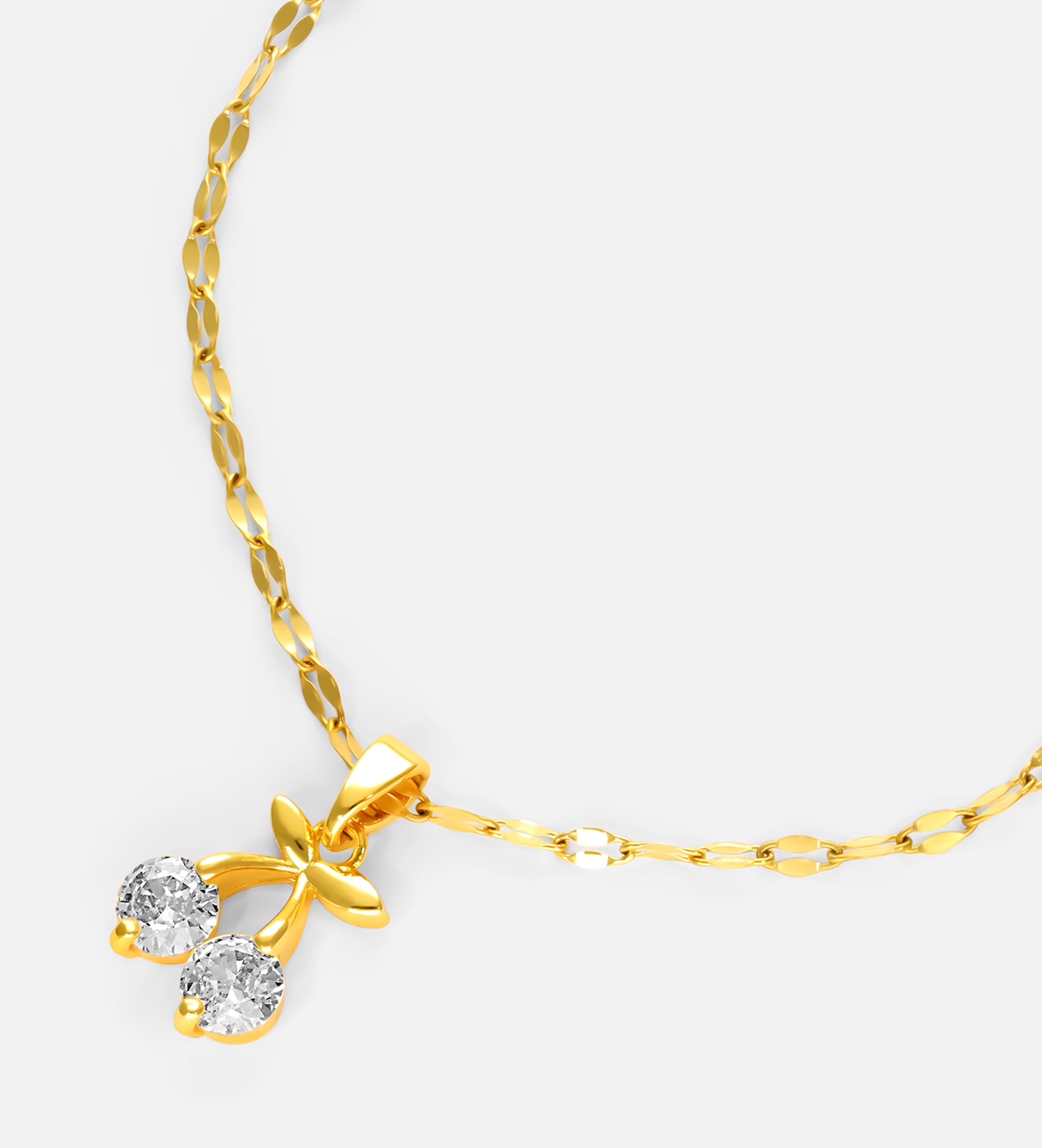 Sparkling Crystal Cherry Necklace