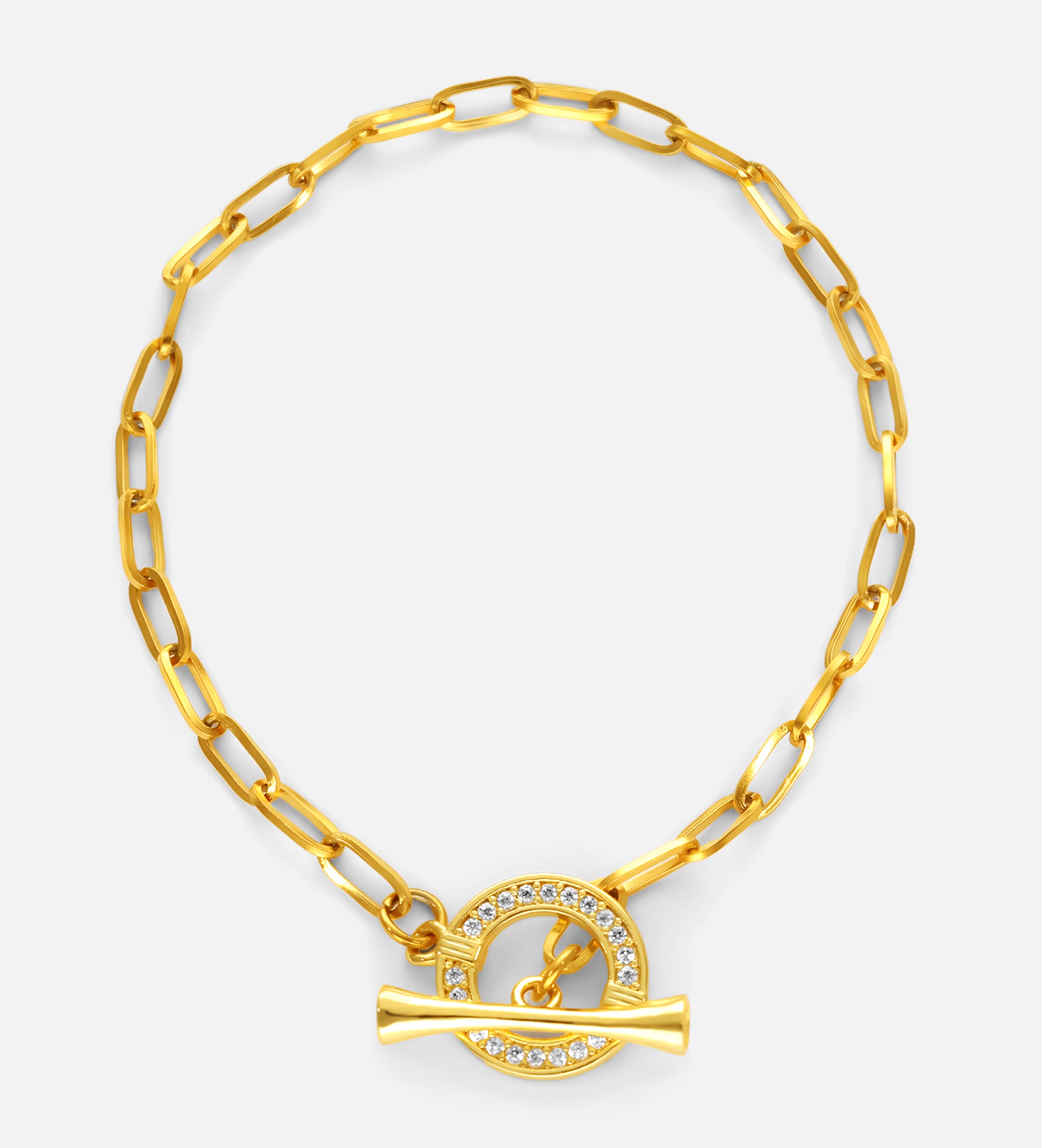 Sparkling Halo Toggle Bracelet