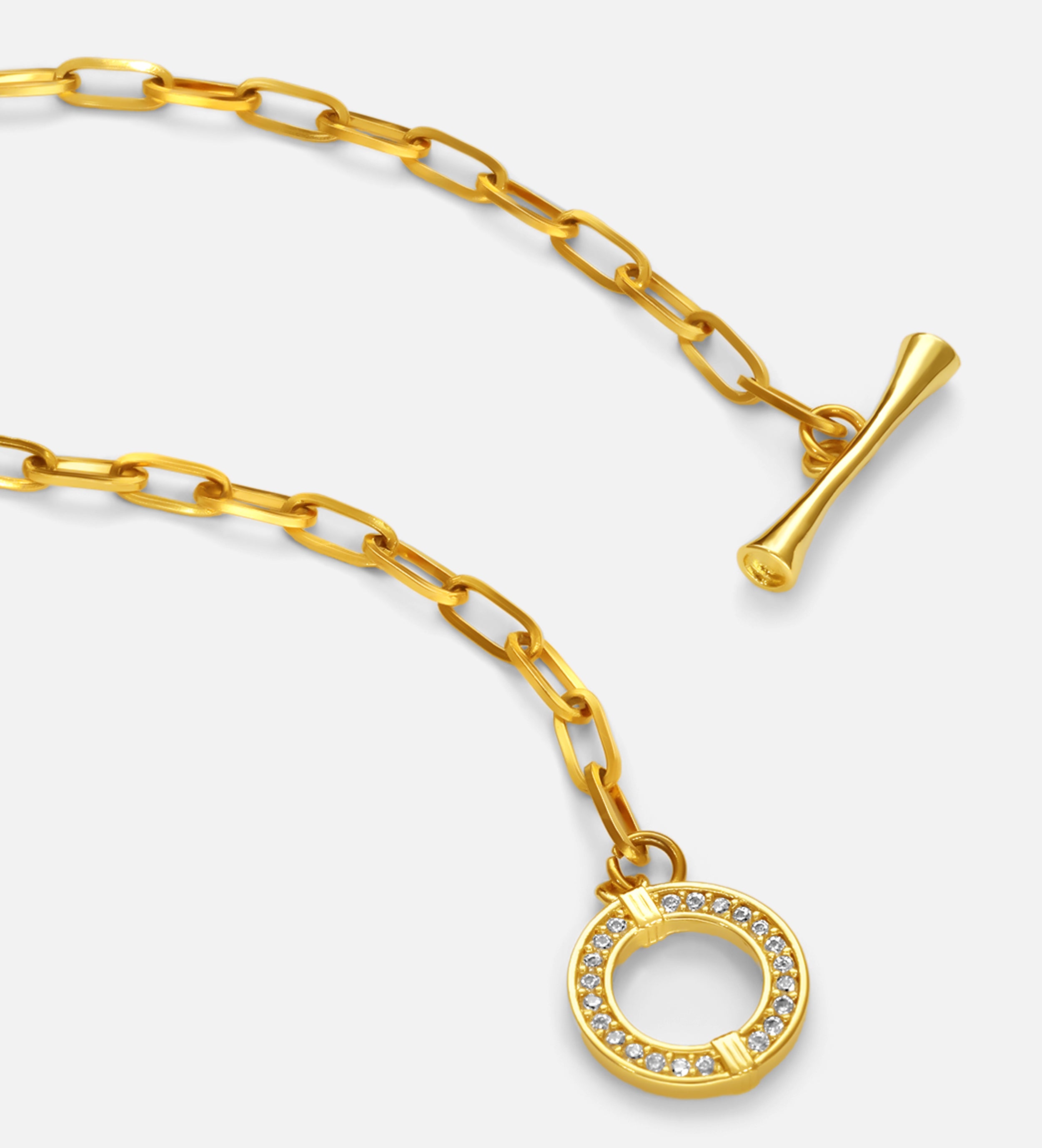 Sparkling Halo Toggle Bracelet