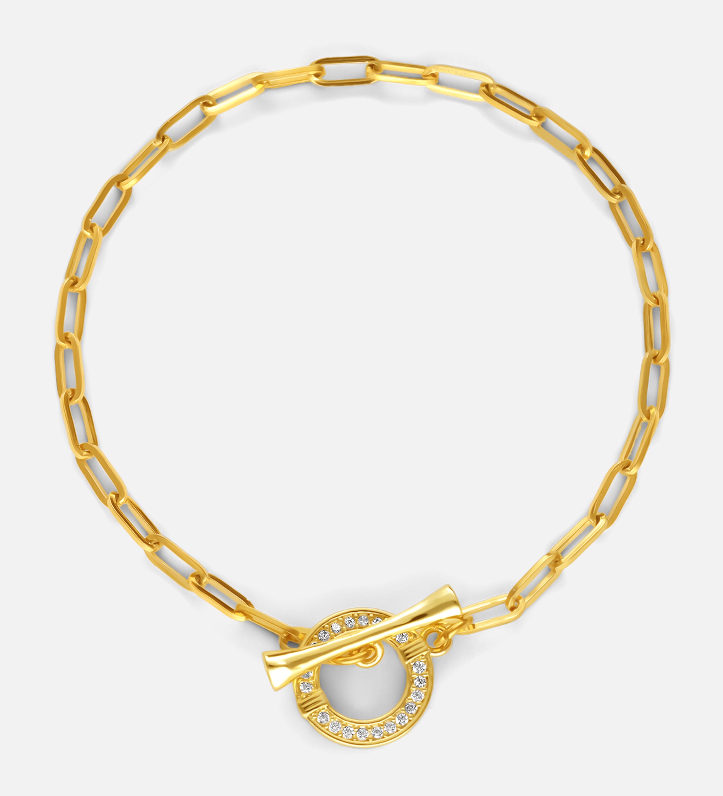 Sparkling Halo Toggle Bracelet