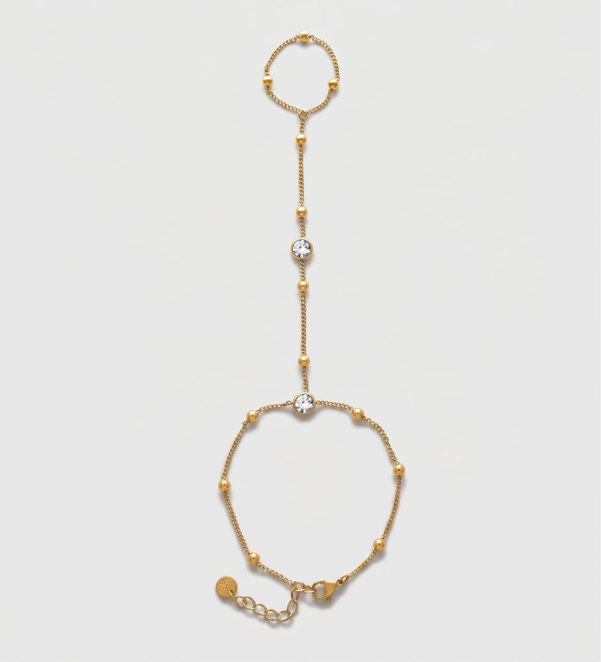 Starlink Bezel Hand Chain in Gold With High Quality Simulated Diamonds - Ash & Harry