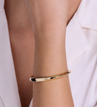 Classic Ridged Cuff Bracelet in Gold