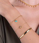 Classic Ridged Cuff Bracelet in Gold