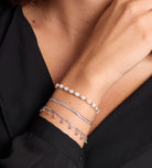 Dangling Dotted Bracelet in Silver