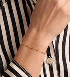 Dotted Chain Bracelet in Gold