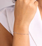 Dotted Chain Bracelet in Silver