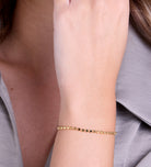 Flat Beaded Bracelet in Gold