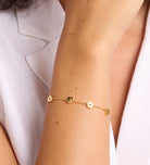 Flower Interval Chain Bracelet in Gold