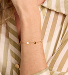 Flower Interval Chain Bracelet in Gold