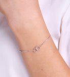 Interlocked Rings Bracelet in Silver