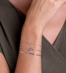 Interlocked Rings Bracelet in Silver