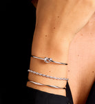 Knot Cuff Bracelet in Silver