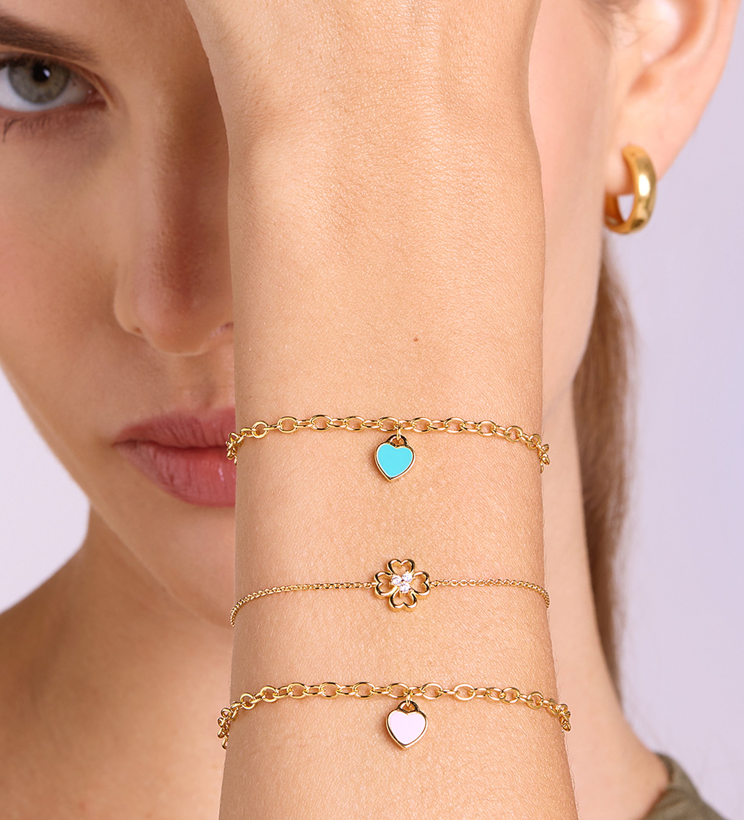 Lucky Clover Bracelet in Gold