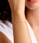 Mini Infinity Pave Bracelet in Silver