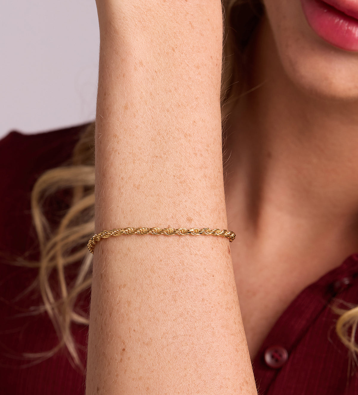 Rope Bracelet in 18k Gold Plating on 925 Silver - Ash & Harry