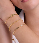 Ripple Wave Cuff Bracelet in Gold