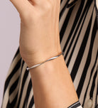 Ripple Wave Cuff Bracelet in Silver