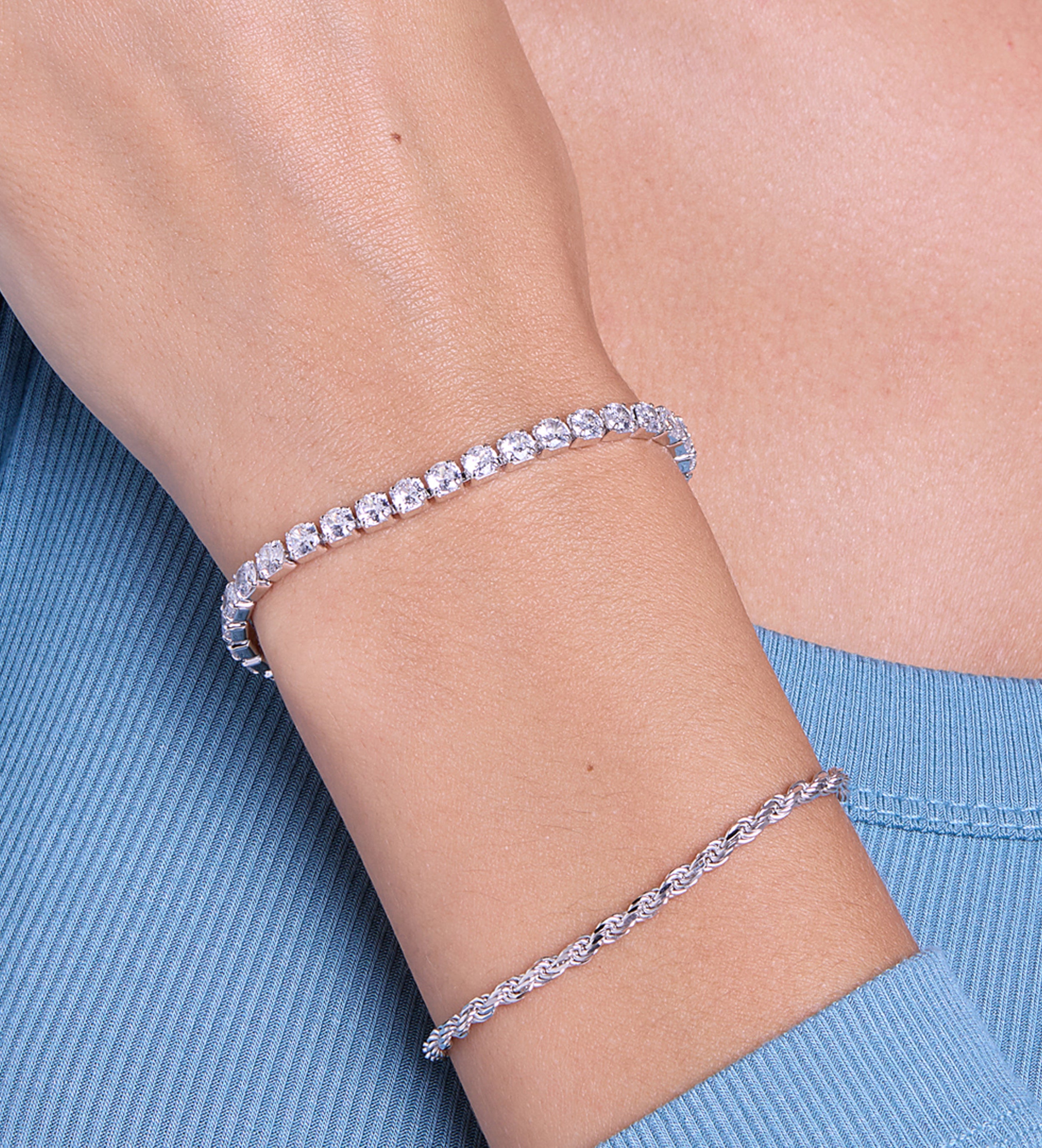 Tennis Bracelet in Silver