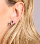 Three Leaf Clover Earrings in Silver