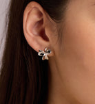 Three Leaf Clover Earrings in Silver