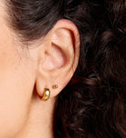 Bold Huggie Hoops in Gold