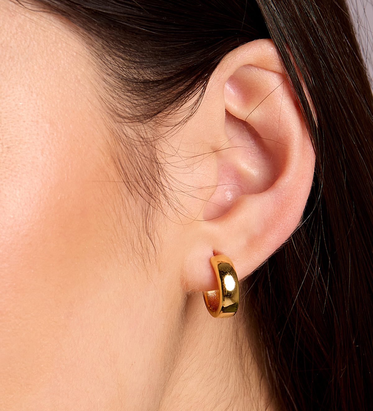 Bold Small Hoops in 18k Gold Plating on 925 Silver - Ash & Harry