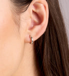 Classic Huggie Hoops in Silver